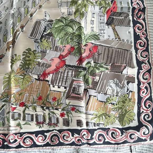 Classic Silk Ferragamo Scarf - Picture 6 of 7